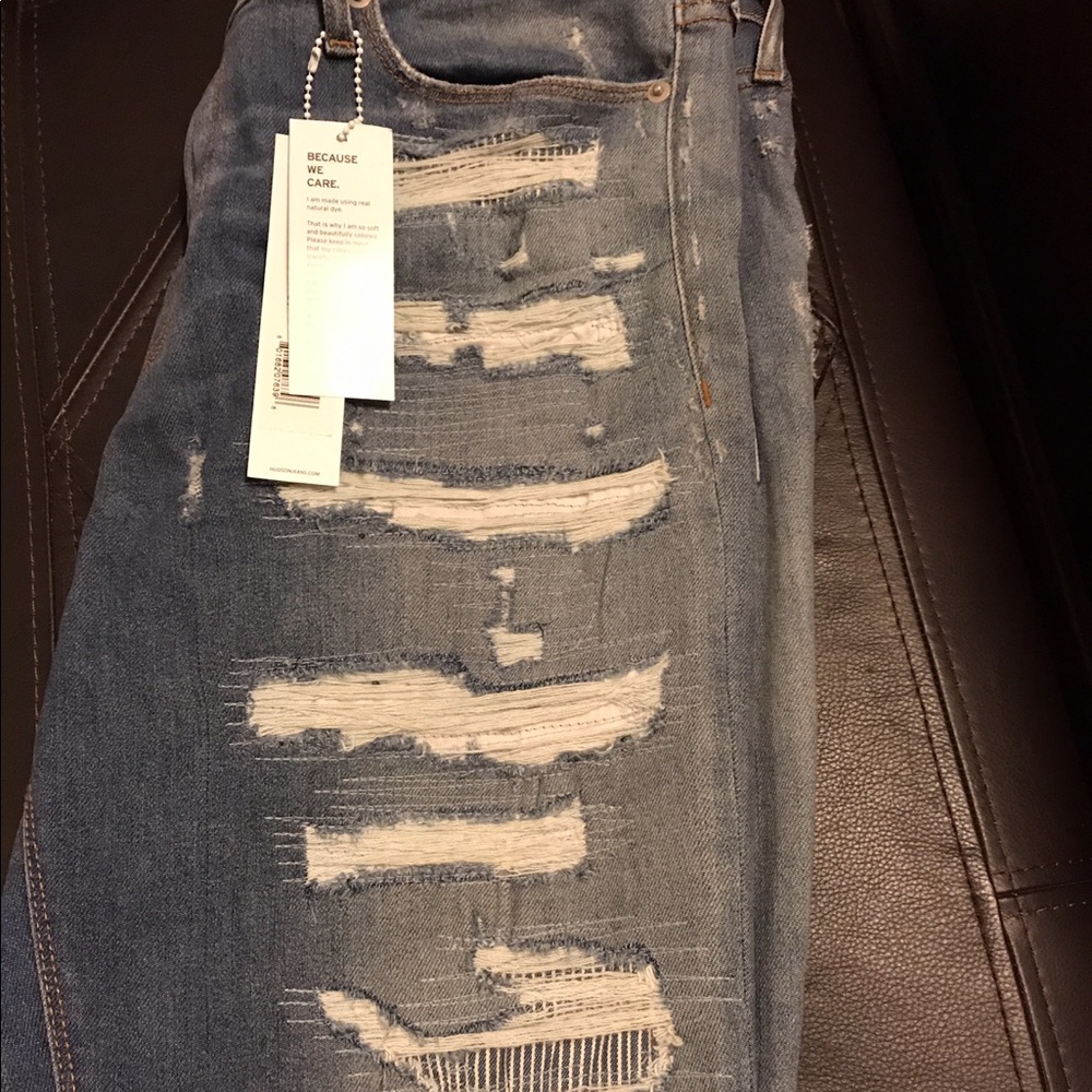 Hudson ripped and repaired skinny jean - Picture 2 of 8